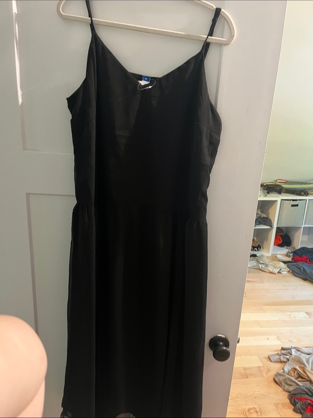 Old Navy Black Strapless-Look Slip Dress